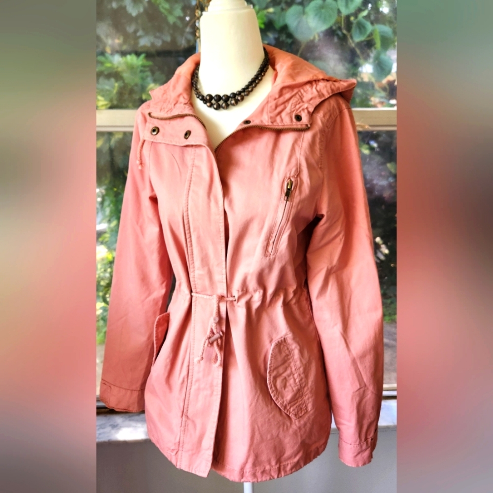 AMBIANCE OUTERWEAR TRENCH COAT WOMEN'S SIZE S BLUSH PINK NEW